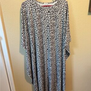 Leopard Print Kaftan Dress